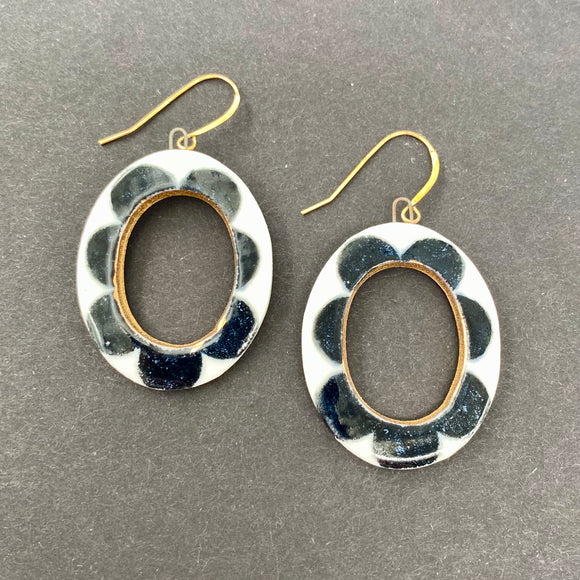 Earrings - Medium Ovals with Cutouts by Hanna Piepel
