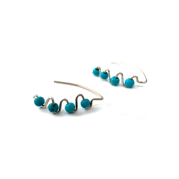 Pinball Earrings - Turquoise by Brian Watson