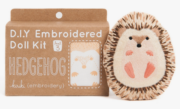 Hedgehog Embroidery Kit by Kiriki Press