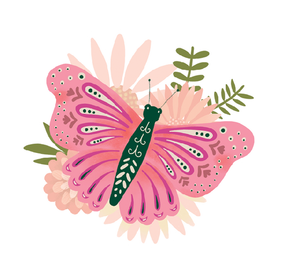 Pink Butterfly Sticker from Artists to Watch