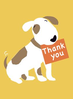 Thank You Dog Greeting Card from Great Arrow Cards