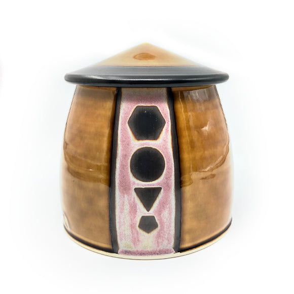 Small Embellished Capped Jar by Kyle Hendrix