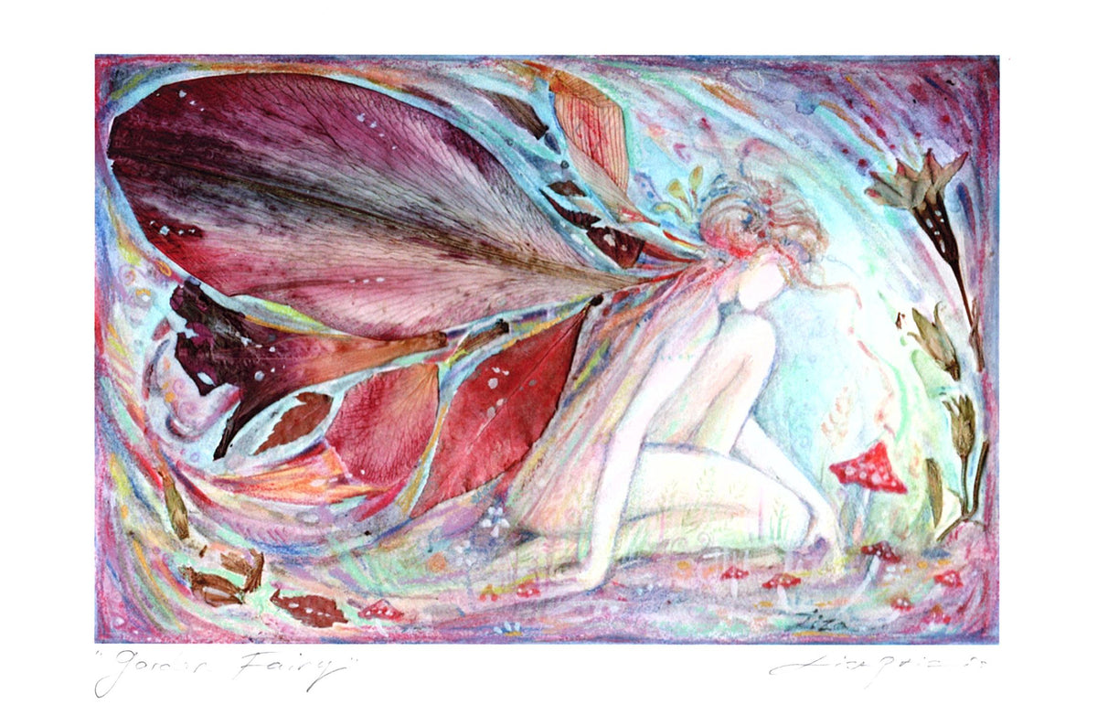 Garden Fairy Reproduction by Liza Paizis – Outside the Lines Art Gallery