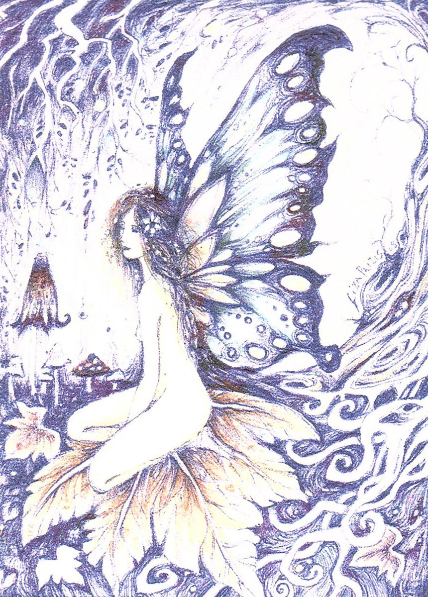 Autumn Fairy Reproduction by Liza Paizis – Outside the Lines Art Gallery