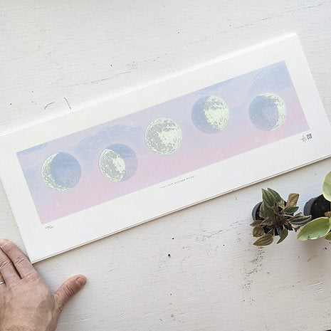 Twilight Mother Moon Silkscreen Print by Allison and Jonathan Metzger