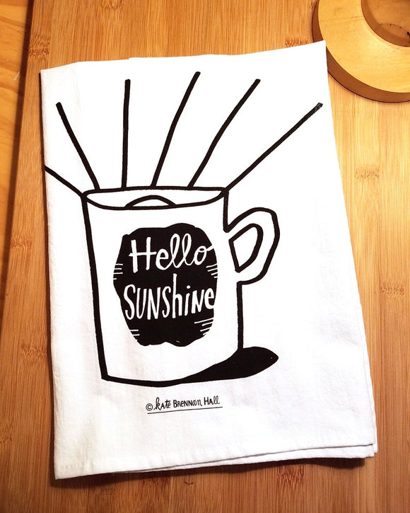 Hello Sunshine Dishtowel by Kate Brennan Hall