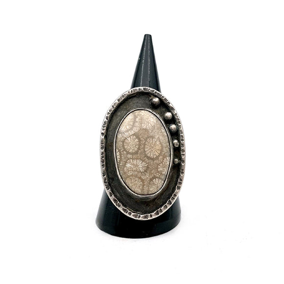 Fossilized Coral Ring by Amber Carlin