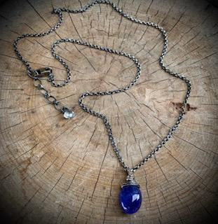 Tanzanite and Aquamarine Necklace by Karen Gilbert