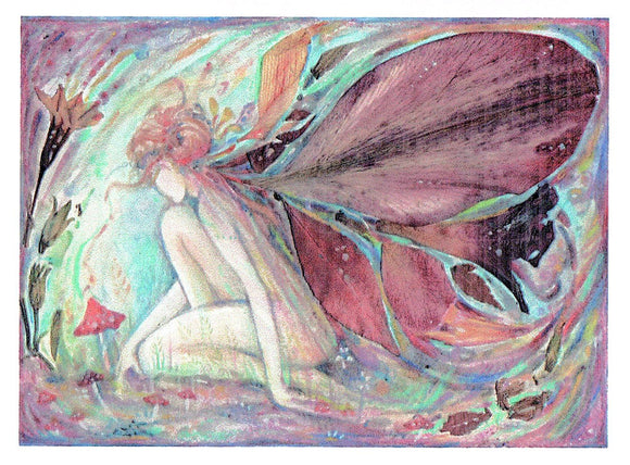 Garden Fairy Greeting Card by Liza Paizis
