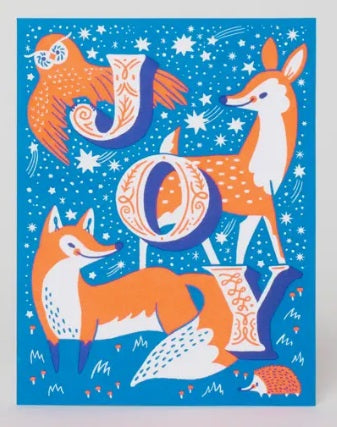 Joy Animals Greeting Card by Egg Press Manufacturing