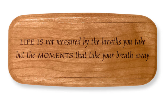 Moments Quote 4” Medium Wide Secret Box by Heartwood Creations