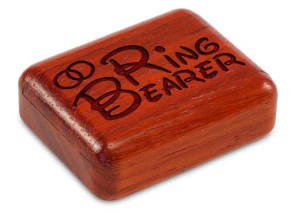 Ring Bearer 2” Flat Narrow Secret Box by Heartwood Creations