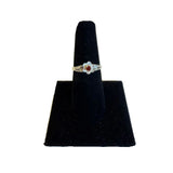Garnet Flower Ring by Margie Magnuson