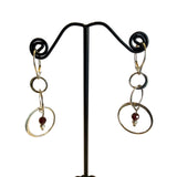 Garnet Dangle Earrings by Margie Magnuson