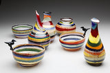 Striped Gourd Vase by Jim Loewer