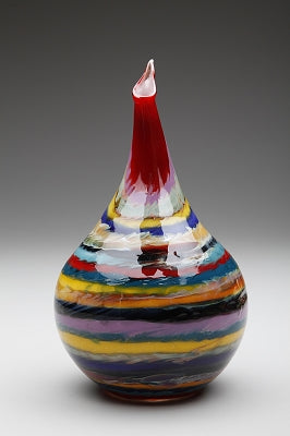 Striped Gourd Vase by Jim Loewer