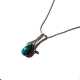 Chyrsocolla and Garnet Necklace by Margie Magnuson