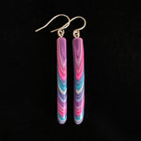 Skinny Featherwood Earrings #1033 by Buzz Coren