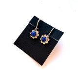 Lapis Flower Dangle Earrings by Margie Magnuson