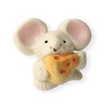 Mouse with Cheese Ceramic "Little Guy" by Cindy Pacileo