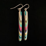 Skinny Featherwood Earrings #1033 by Buzz Coren
