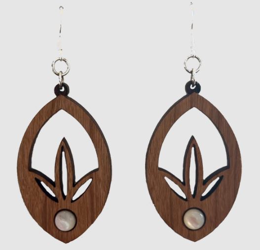 Art Deco Wildwood Earrings by Woodcutts