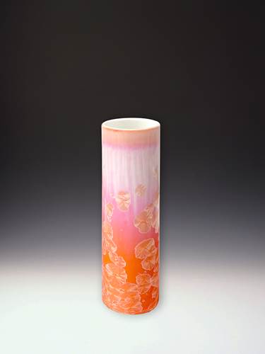 Cylinder Vase - Tangerine Small by Indikoi Pottery