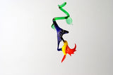 Hummingbird with Flower by WGK Glass