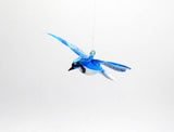Large Hanging Blue Jay by WGK Glass