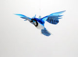 Large Hanging Blue Jay by WGK Glass