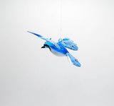 Large Hanging Blue Jay by WGK Glass