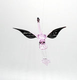 Small Hanging Flamingo by WGK Glass
