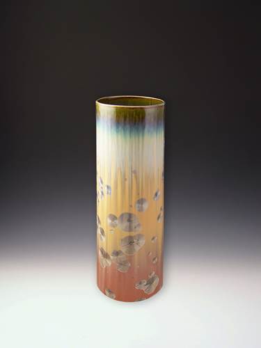 Cylinder Vase - Mocha Large by Indikoi Pottery