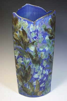 Lotus Triangle Cylinder Vase - Small by Butterfield Pottery