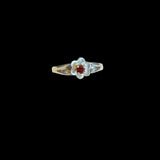 Garnet Flower Ring by Margie Magnuson