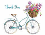 8 Boxed Flower Bike Thank You Notecards by Artists to Watch