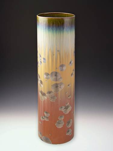 Cylinder Vase - Mocha Extra-Large by Indikoi Pottery