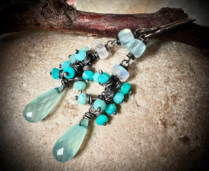 Chalcedony Earrings by Karen Gilbert