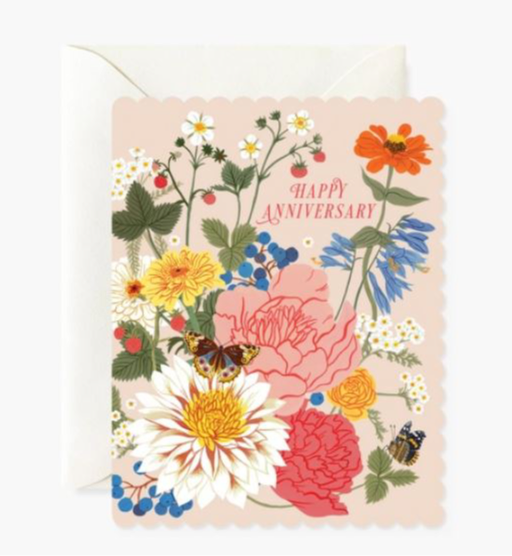 Flora Anniversary Greeting Card by Oana Befort