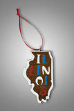 Illinois Ornament Painted by Stormy Mochal and Created by Anthony Krier