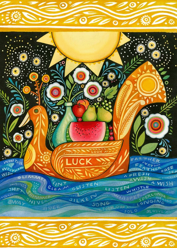 Good Fortune Blank Card from Artists to Watch – Outside the Lines Art ...