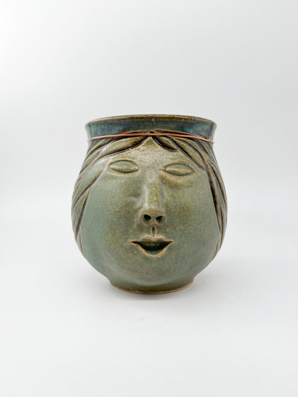 Face Pot by Lori Bonz