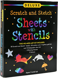 Scratch and Sketch: Sheets with Stencils