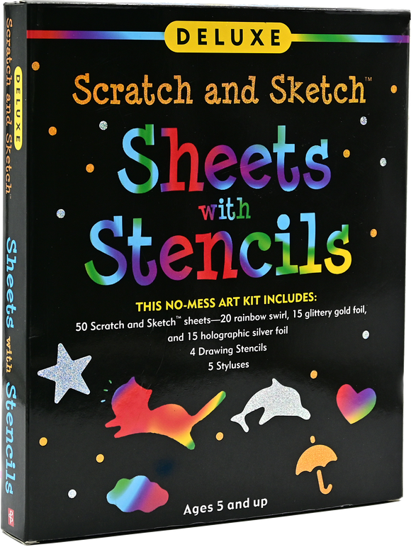 Scratch and Sketch: Sheets with Stencils