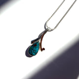 Chyrsocolla and Garnet Necklace by Margie Magnuson