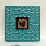 House and Heart Coaster by Macone Clay