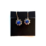 Lapis Flower Dangle Earrings by Margie Magnuson