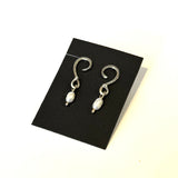 Sterling Silver and Pearl Post Earrings by Margie Magnuson