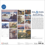 Arts & Crafts Block Prints by William S. Rice 2027 Wall Calendar
