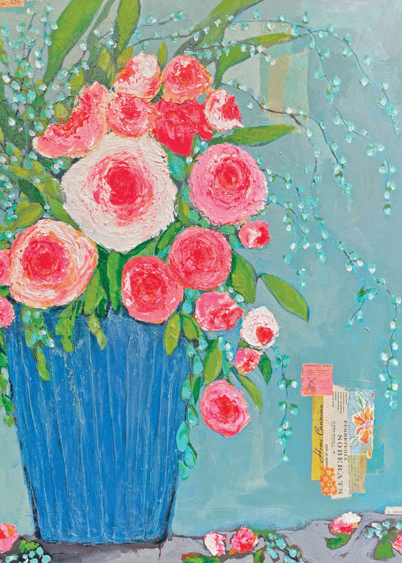 Yesterday's Blooms Blank Card from Artists to Watch